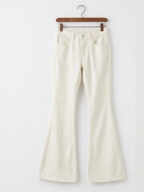 Gucci High-Rise Cream Flare Jeans — Women's Wide Leg